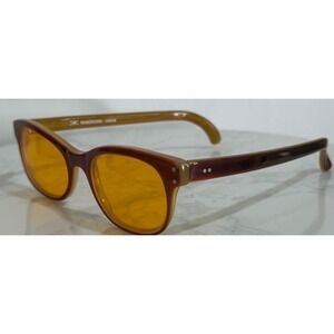 BEAUSOLEIL Sunglasses Women's Red Brown Amber Lenses Hand Made France